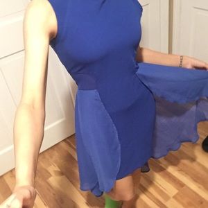 Blue short prom dress